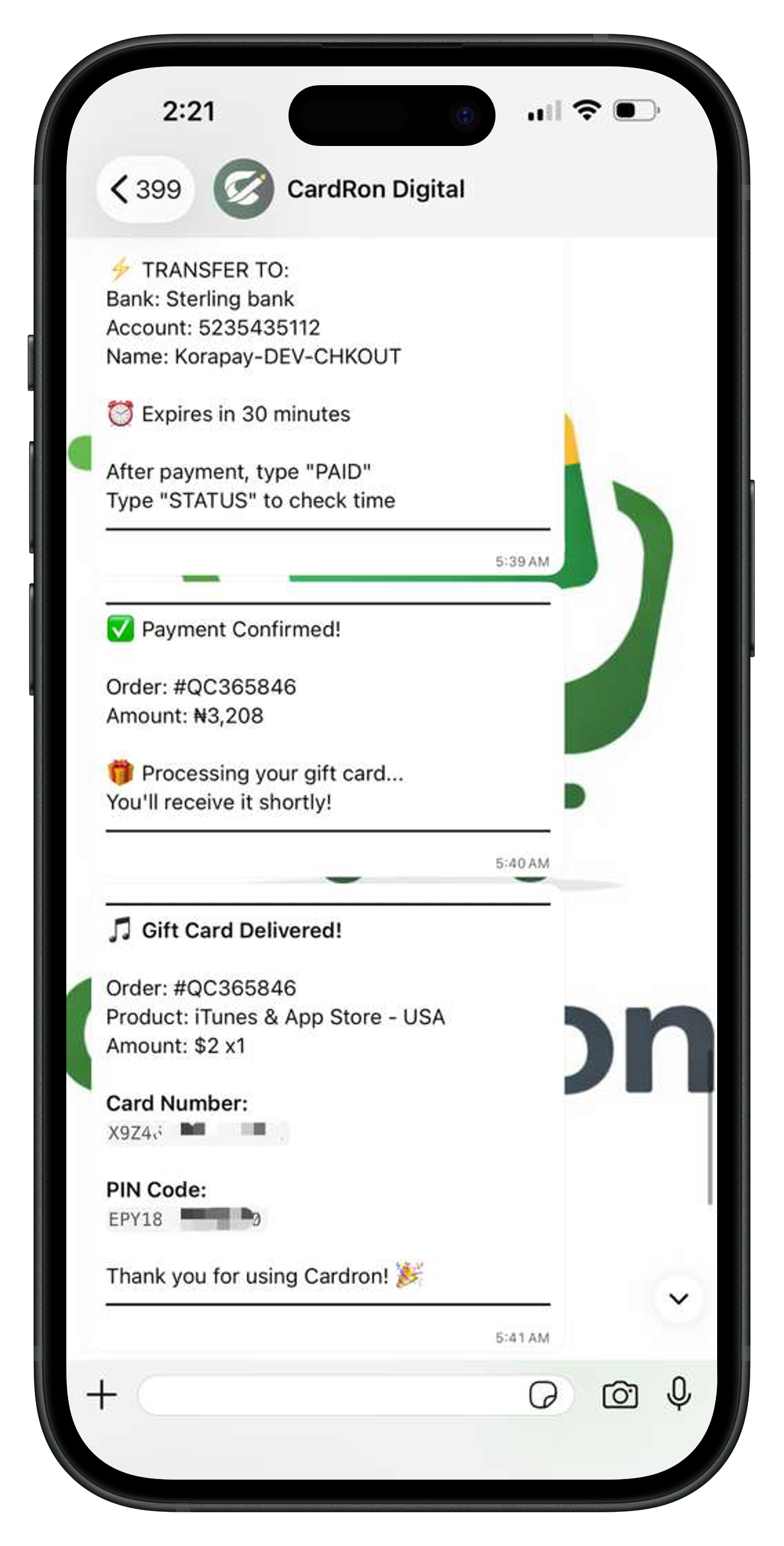 Gaming Credits on WhatsApp